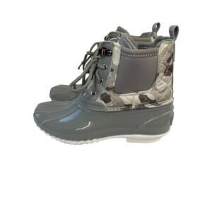 Tommy Hilfigure rain/snow hada boots womens size 8 grey camo